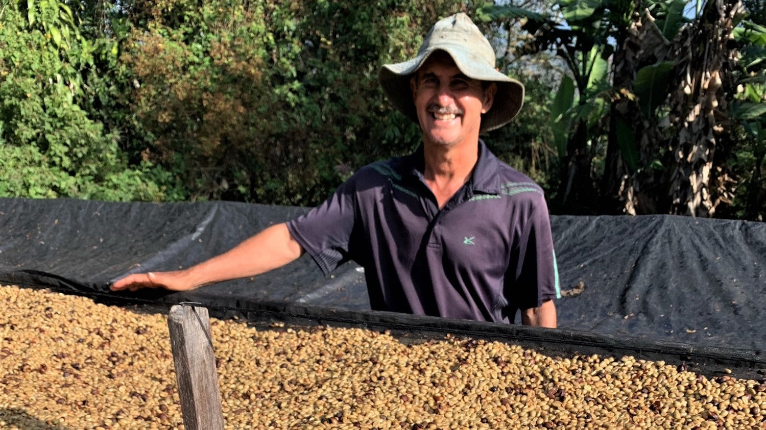 the grower at the plantation in Costa Rica - single origin specialty organic coffee